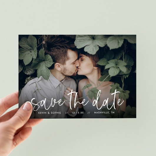 Boho Script-Foto-Overlay Save the Date