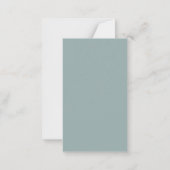 Boho Script Greenery Wedding Reception QR Code Mitteilungskarte (Rückseite)