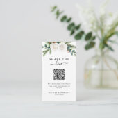 Boho Script Immergrüne Hochzeit Teile die Liebe Begleitkarte (Stehend Vorderseite)
