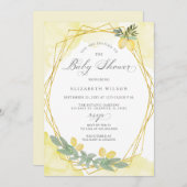 Boho Script Lemon Citrus Summer Baby Dusche Einladung (Vorne/Hinten)