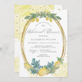 Boho Script Lemon Citrus Summer Probe Dinner Einladung (Vorne/Hinten)