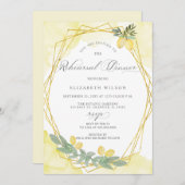 Boho Script Lemon Citrus Summer Probe Dinner Einladung (Vorne/Hinten)