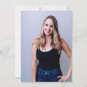 Boho Script Lemon Summer Foto Abschluss Einladung (Rückseite)