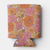Boho Script Ocker Rosa Florale Hochzeitsdusche Cus Dosenkühler (Rückseite)