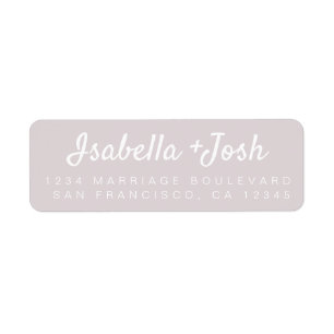 Boho Script Pastel Lila Wedding Rücksendeadresse