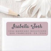 Boho Script Pastel Lila Wedding Rücksendeadresse (Insitu)