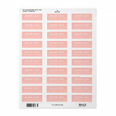 Boho Script Pastel Pink Wedding Rücksendeadresse (Vorne)
