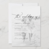 Boho-Script-QR-Code-Foto-Hochzeit Einladung (Vorderseite)