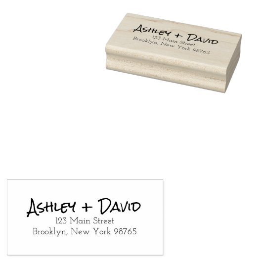 Boho Script Rücksendeadresse Gummi Briefmarke Gummistempel (Stempel)