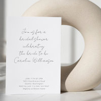 Boho Script Schwarz-weiß Modern Brautparty Invit