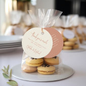 Boho Script Terracotta Cream Wedding Vielen Dank Geschenkanhänger