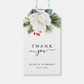 Boho Script Typografie Evergreen Wedding Vielen Da Geschenkanhänger (Vorderseite)