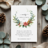 Boho Script Winter Greenery Frohe Weihnachten