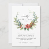 Boho Script Winter Greenery Frohe Weihnachten (Vorderseite)