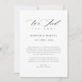 Boho Script Wir tippten das Knot Modern Wedding Fo Ankündigung (Vorderseite)