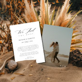 Boho Script Wir tippten das Knot Modern Wedding Fo Ankündigung
