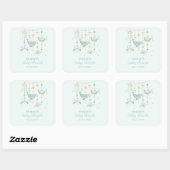 Boho Sea Animal Square Stickers (Blatt)