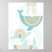 Boho Sea Animals Poster (Vorne)