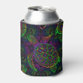 Boho Sea Turtle: Psychedelic Mandala Pattern Dosenkühler (Kanne Vorderseite)