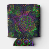 Boho Sea Turtle: Psychedelic Mandala Pattern Dosenkühler (Rückseite)