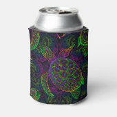 Boho Sea Turtle: Psychedelic Mandala Pattern Dosenkühler (Kanne Rückseite)