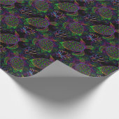 Boho Sea Turtle: Psychedelic Mandala Pattern Geschenkpapier (Ecke)