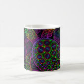 Boho Sea Turtle: Psychedelic Mandala Pattern Kaffeetasse (Mittel)
