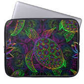 Boho Sea Turtle: Psychedelic Mandala Pattern Laptopschutzhülle (Vorderseite)
