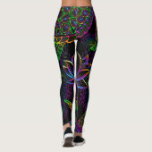 Boho Sea Turtle: Psychedelic Mandala Pattern Leggings (Rückseite)