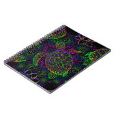 Boho Sea Turtle: Psychedelic Mandala Pattern Notizblock (Linke Seite)