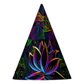 Boho Sea Turtle: Psychedelic Mandala Pattern Partyhütchen (Rückseite)