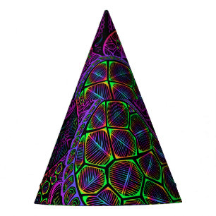 Boho Sea Turtle: Psychedelic Mandala Pattern Partyhütchen