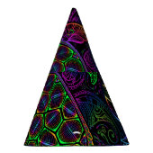 Boho Sea Turtle: Psychedelic Mandala Pattern Partyhütchen (Rechts)