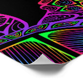 Boho Sea Turtle: Psychedelic Mandala Pattern Poster (Ecke)