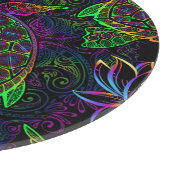 Boho Sea Turtle: Psychedelic Mandala Pattern Schneidebrett (Ecke)
