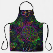 Boho Sea Turtle: Psychedelic Mandala Pattern Schürze (Vorderseite)