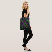 Boho Sea Turtle: Psychedelic Mandala Pattern Tasche (Am Model)