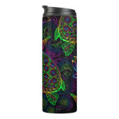 Boho Sea Turtle: Psychedelic Mandala Pattern Thermosbecher (Nach rechts gedreht)