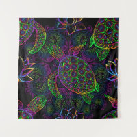 Boho Sea Turtle: Psychedelic Mandala Pattern