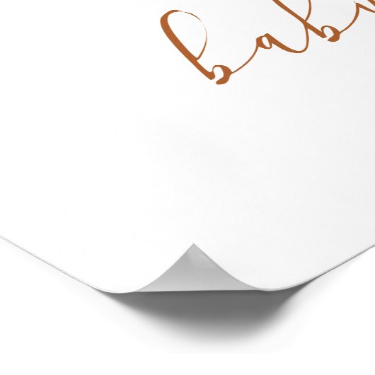 Boho Seashell Baby Dusche Willkommen Poster (Ecke)