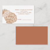 Boho Seashell Baby Showdusche Windeln Raffelkarten Platzkarte (Vorne/Hinten)