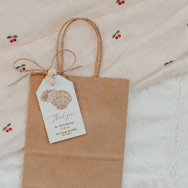 Boho Seashell Baby Shower Geschenkanhänger