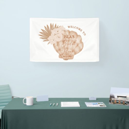 Boho Seashell Beach Brautparty Banner (Messe)