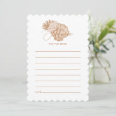 Boho Seashell Ratgeber für die Bride Game Card Einladung (Stehend Vorderseite)