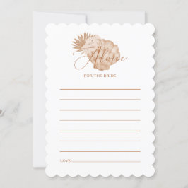 Boho Seashell Ratgeber für die Bride Game Card Einladung