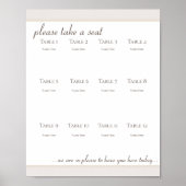 Boho Seating Chart Value Poster Paper (Matte) (Vorne)