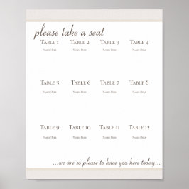 Boho Seating Chart Value Poster Paper (Matte)