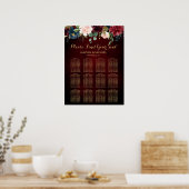 Boho Seekarte der roten Marine Poster (Küche)