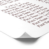 Boho Seekarte der roten Marine Poster (Ecke)