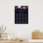 Boho Seekarte der roten Marine Poster (Küche)